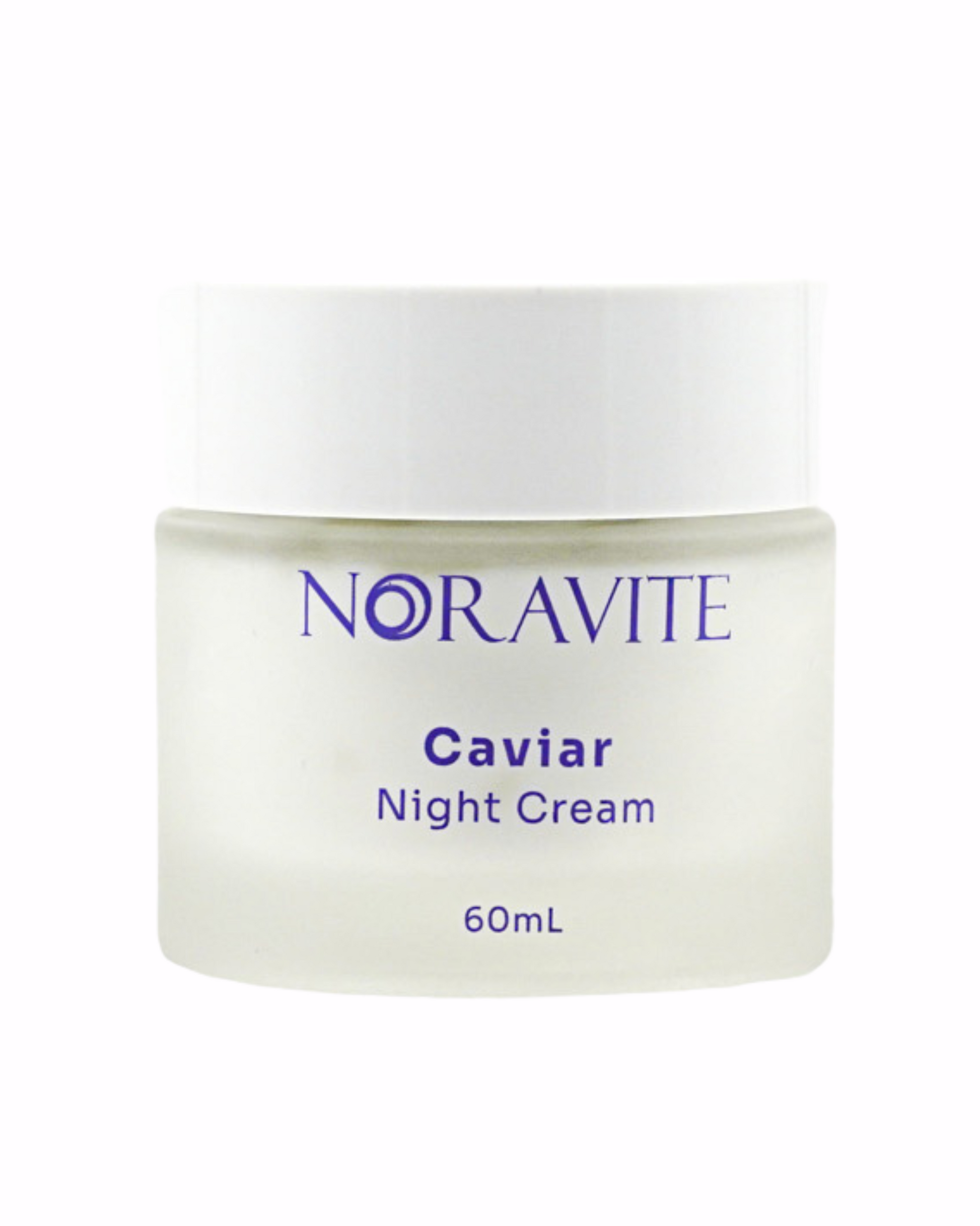 Noravite Caviar Night Cream jar on a white background